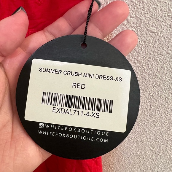 NWT White Fox Summer Crush Mini Dress Size XS 100% Cotton - Picture 4 of 4